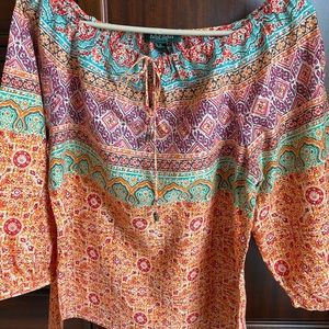 Ralph Lauren Paisley Cotton Blouse top